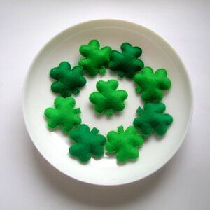 St. Patricks Day shamrock bowl fillers, Shamrock ornaments, Lucky clover, Irish